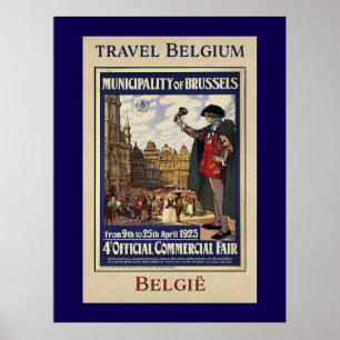 Affiche de voyage en Belgique (1923)