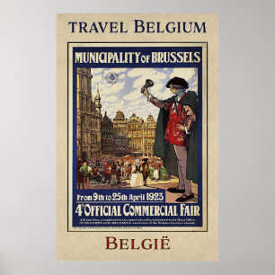 Affiche de voyage en Belgique (1923)