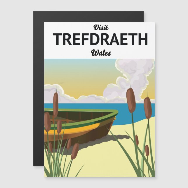 Affiche de voyage en bord de mer de Trefdrae (Devant / Derrière)