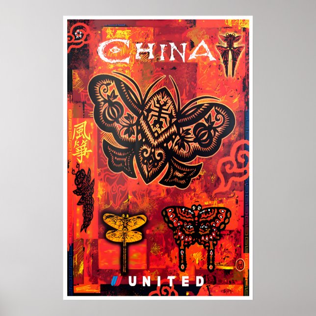 Affiche de voyage en Chine Art chinois Impression  (Devant)