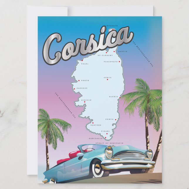 Affiche de voyage en Corse (Devant)