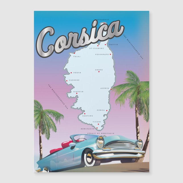 Affiche de voyage en Corse (Devant)