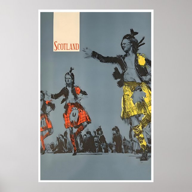Affiche de voyage en Écosse Art écossais Impressio (Devant)