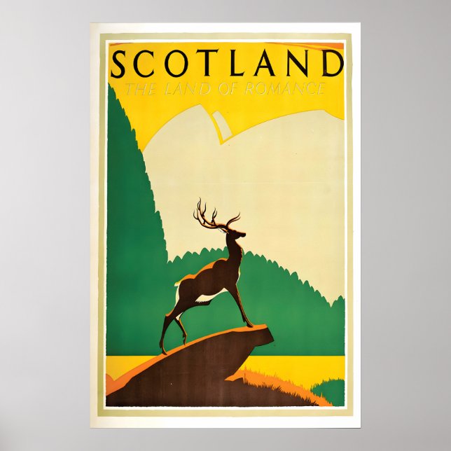 Affiche de voyage en Écosse Impression d'art vinta (Devant)