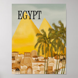 Affiche de voyage en Egypte