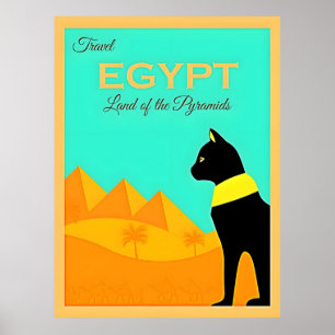 Affiche de voyage en Egypte