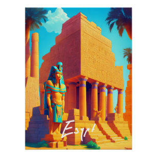 Affiche de voyage en Égypte historique