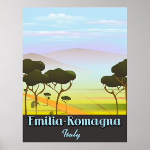Affiche de voyage en Emilie-Romagne Italie