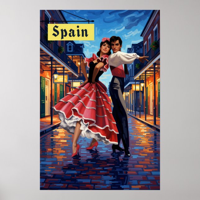 Affiche de voyage en Espagne (Devant)