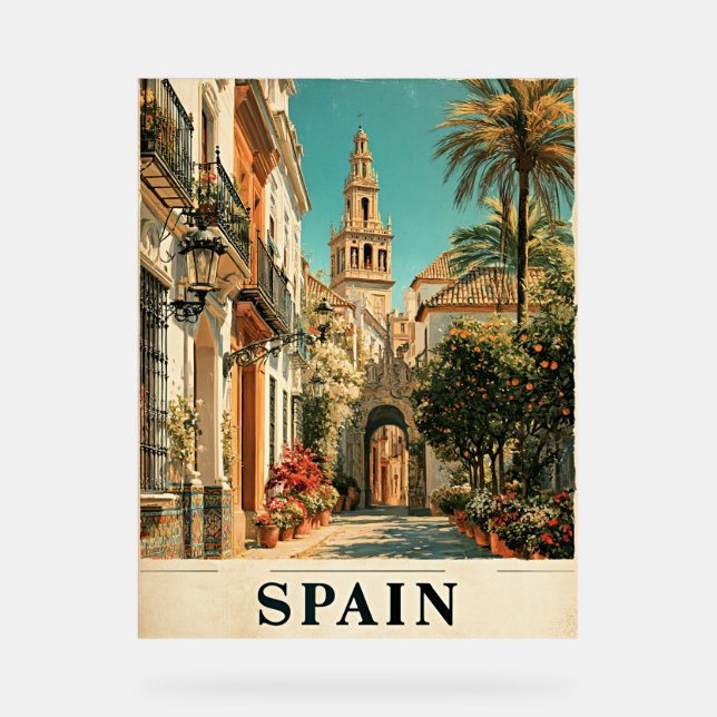 Affiche de voyage en Espagne (Recto)