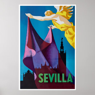 Affiche de voyage en Espagne Art de Séville Impres