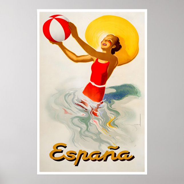 Affiche de voyage en Espagne Art espagnol Impressi (Devant)