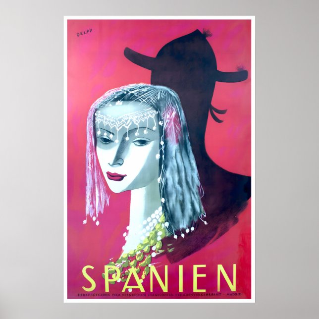Affiche de voyage en Espagne Henri Jacques (Devant)