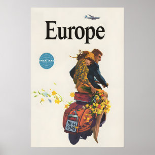 Affiche de voyage en Europe