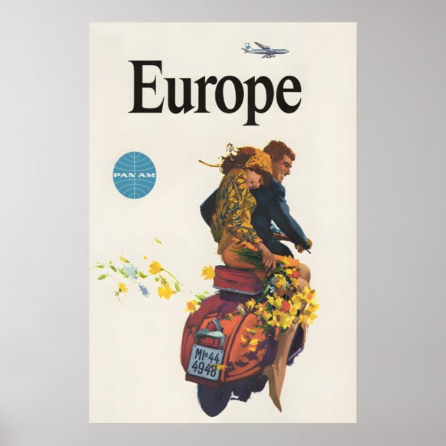 Affiche de voyage en Europe (Devant)