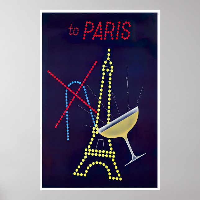 Affiche de voyage en France Art Paris Impression f (Devant)