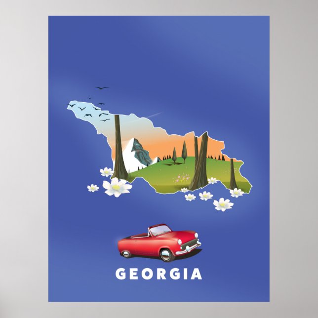 Affiche de voyage en Géorgie (Devant)