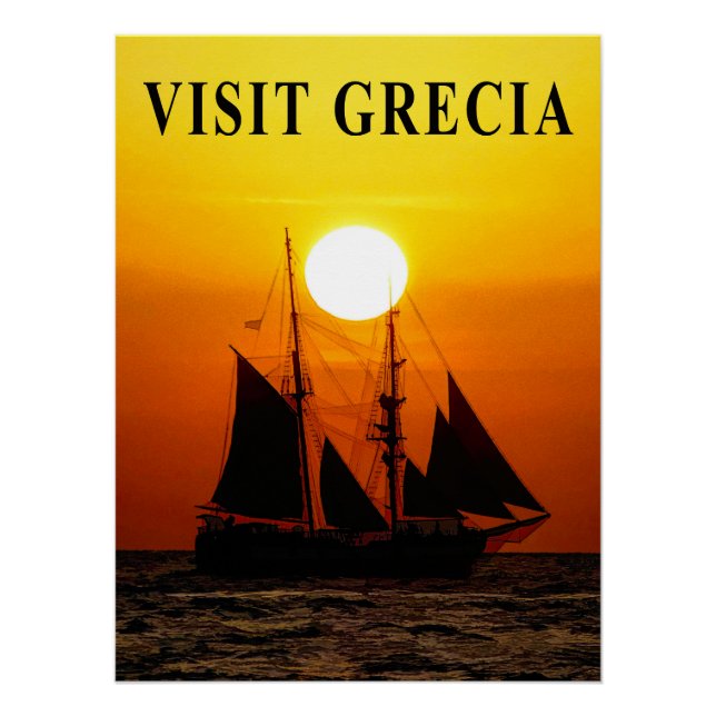 Affiche de voyage en Grèce (Devant)