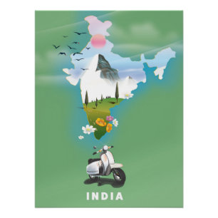 Affiche de voyage en Inde