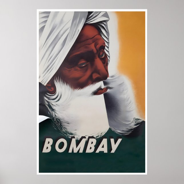 Affiche de voyage en Inde Art Mumbai Impression Bo (Devant)
