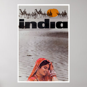 Affiche de voyage en Inde Impression d'art indien