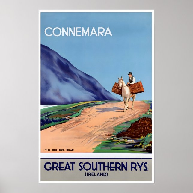 Affiche de voyage en Irlande Art Connemara Impress (Devant)