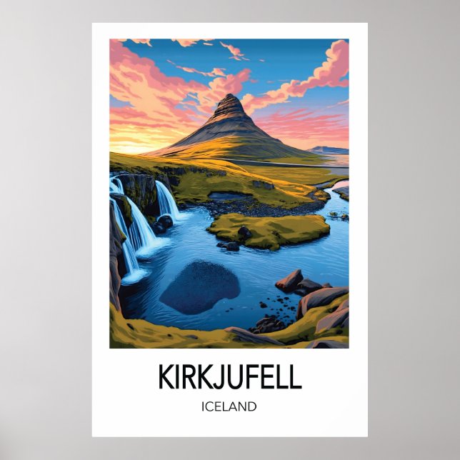 Affiche de voyage en Islande Kirkjufell (Devant)