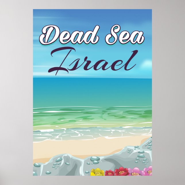 Affiche de voyage en Israël mer morte (Devant)