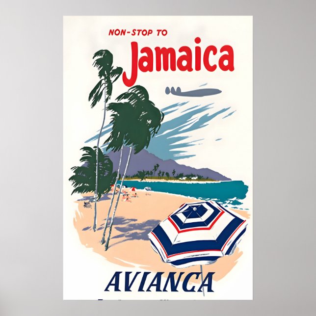 Affiche de voyage en Jamaïque Impression d'art jam (Devant)