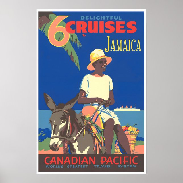 Affiche de voyage en Jamaïque Impression d'art sou (Devant)