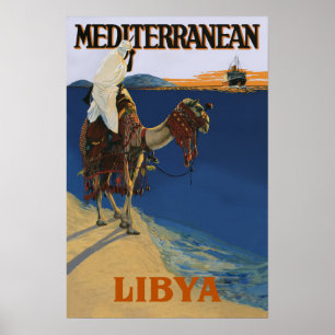 Affiche de voyage en Libye