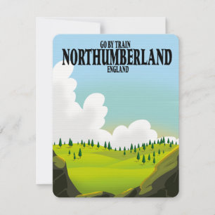 Affiche de voyage en Northumberland Angleterre