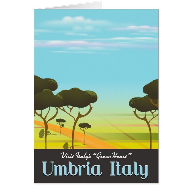 Affiche de voyage en Ombrie Italie (Devant)