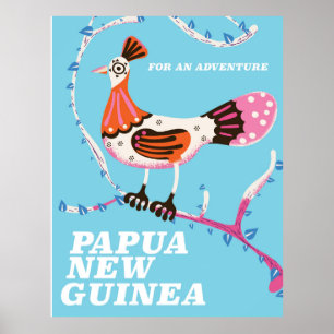 Affiche de voyage en Papouasie-Nouvelle-Guinée