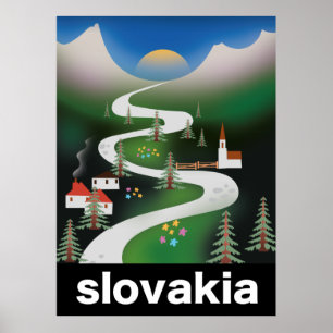 Affiche de voyage en Slovaquie