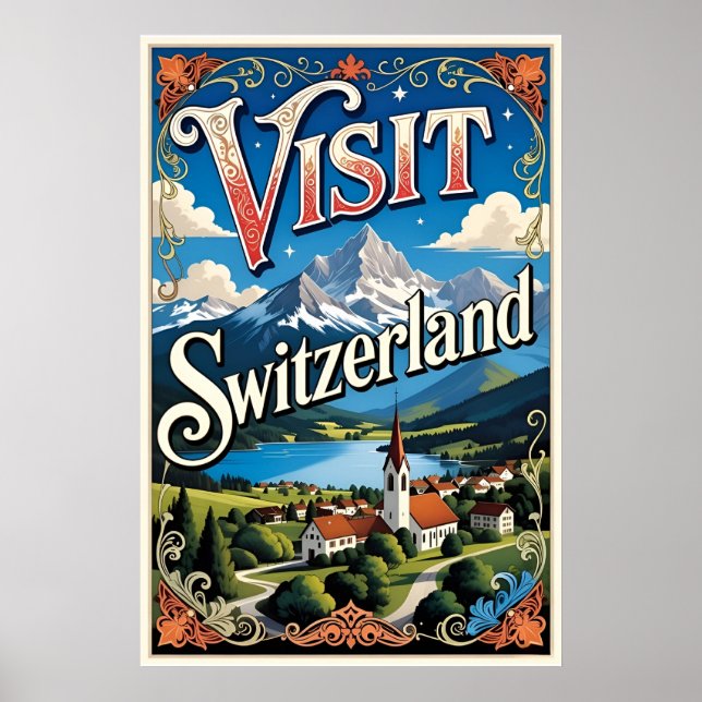 Affiche de voyage en Suisse (Devant)