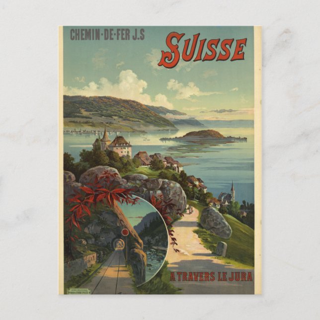 Affiche de voyage en Suisse Carte postale (Devant)