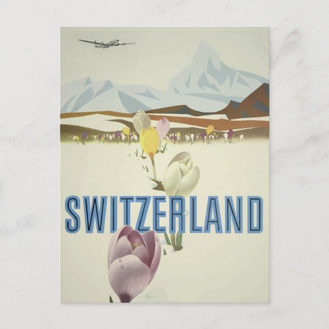Affiche de voyage en Suisse Carte postale (Devant)