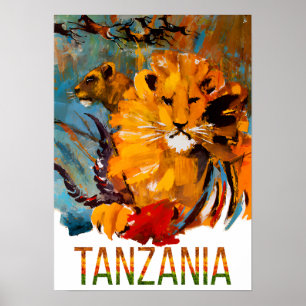 Affiche de voyage en Tanzanie