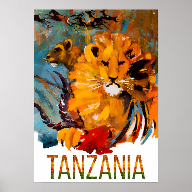 Affiche de voyage en Tanzanie (Devant)