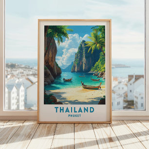 Affiche de voyage en Thaïlande à Phuket - Décorati