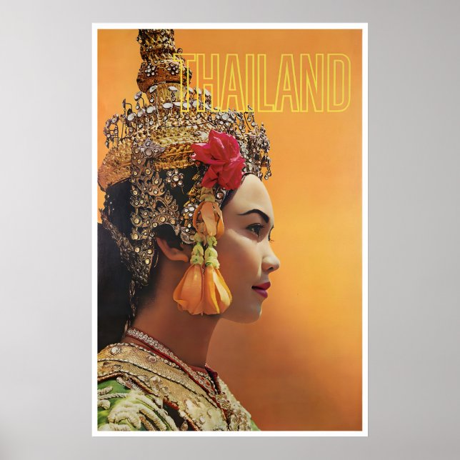Affiche de voyage en Thaïlande Femme thaïlandaise  (Devant)