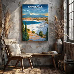 Affiche de voyage en toile de Pamukkale Turquie Ar