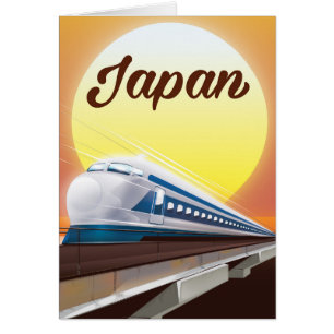 Affiche de voyage en train à grande vitesse du Jap