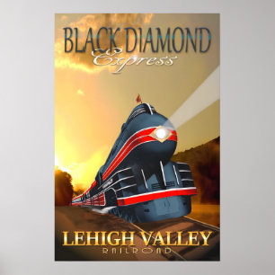 Affiche de voyage en train Black Diamond Express o