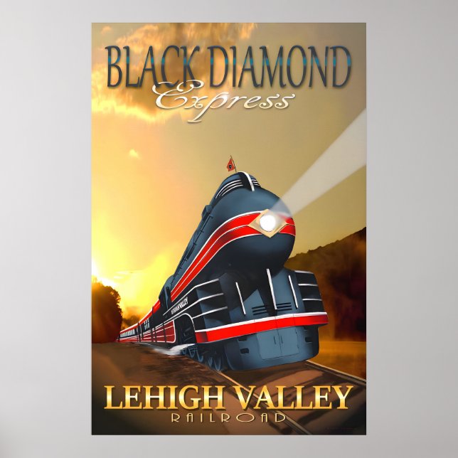 Affiche de voyage en train Black Diamond Express o (Devant)