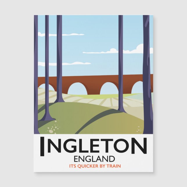 Affiche de voyage en train Ingleton Angleterre (Devant)