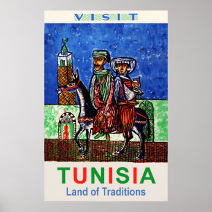 Affiche de voyage en Tunisie