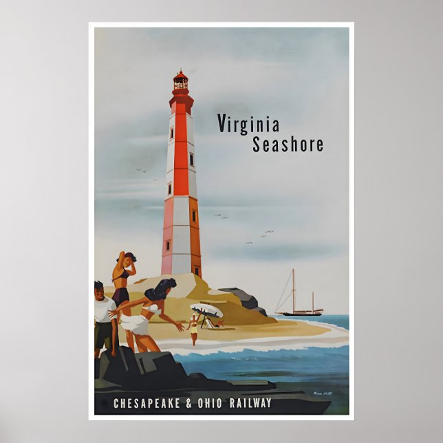 Affiche de voyage en Virginie, art de Bern Hill, i (Devant)