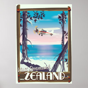 Affiche de voyage en Zélande Danemark